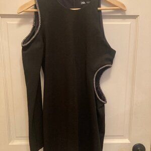 Zara cut out rhinestone dress -NWOT